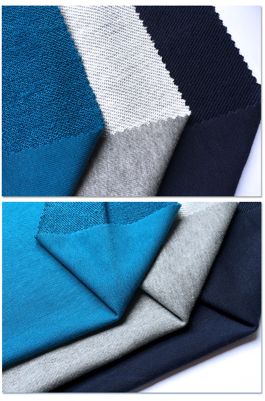 60% Cotton 40% Polyester Knitted French Terry Fabric