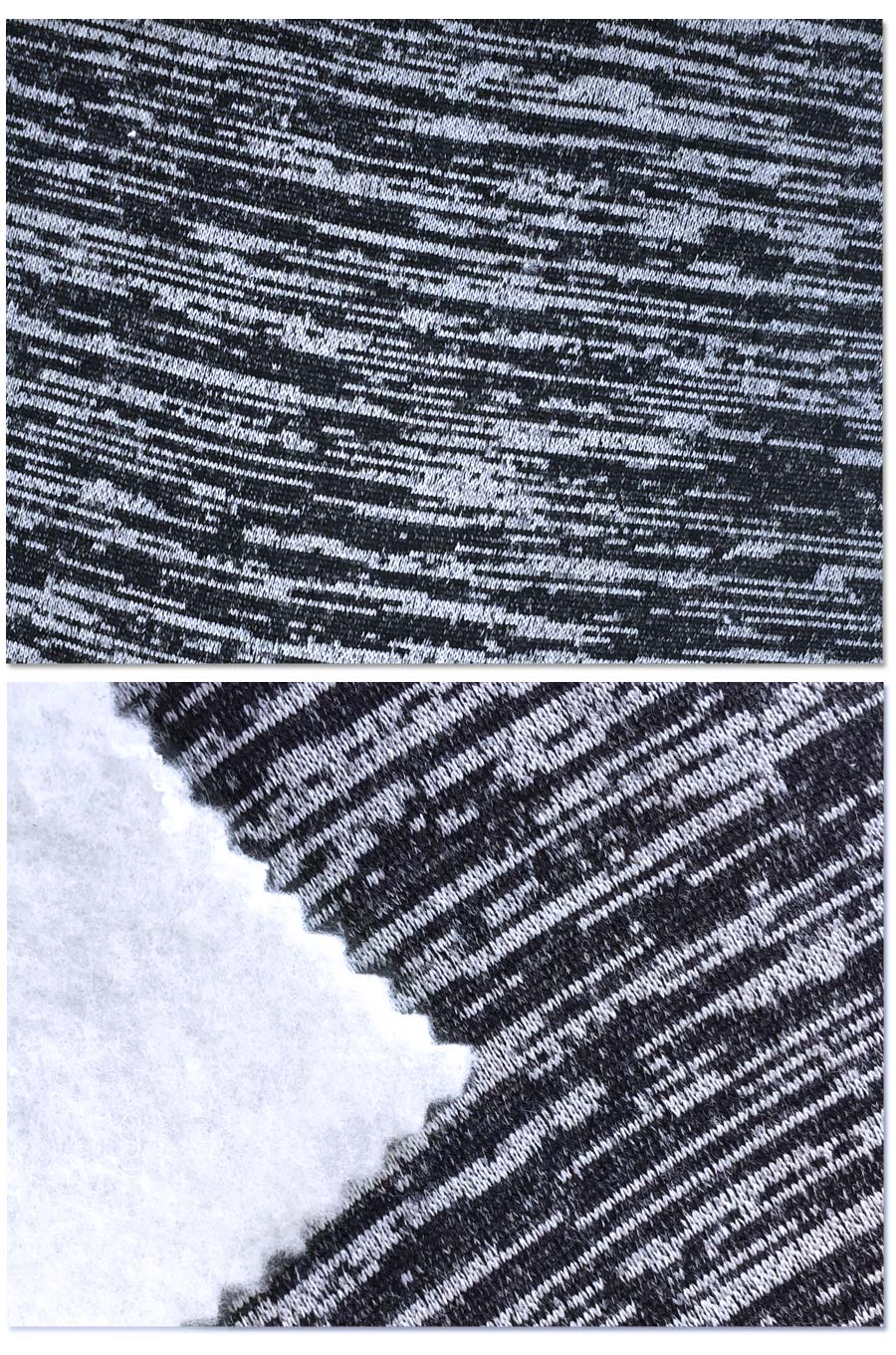1.8M 280G One Side Brushed Zebra Stripe Pattern Segment Color Fleece Fabric